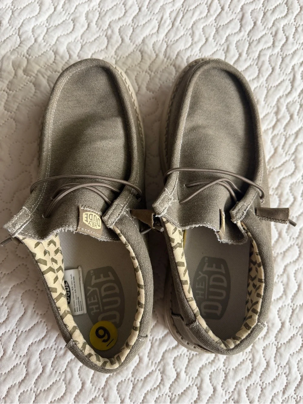 Hey Dude Wally Stretch Tobacco Men’s 9 Women’s 11 Slip On Casual Shoes